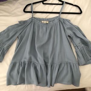 Pacsun Blue Off The Shoulder Top